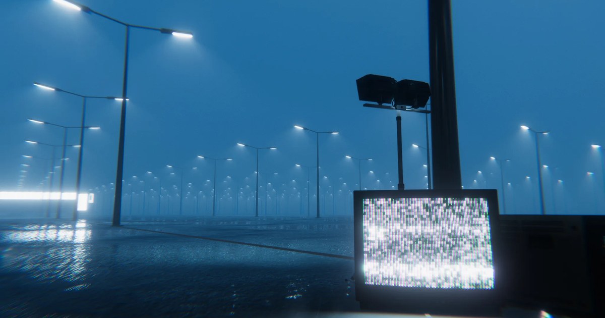 夜の無限駐車場が舞台のVRChatワールド「NOISE」